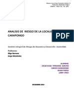 Analisis de Riesgo de La Comunidad de Carapongo