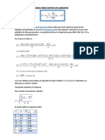 Calculo de La Varianza para Datos Sin Agrupar