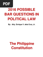 2016 Possible Bar Questions in POLITICAL LAW