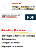 PBQ8-Separação-purificação de Bioprodutos-Alterações Bioquímicas em Alimentos