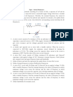 Resonance Problem Sheet