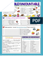 Countable Uncountable Nouns
