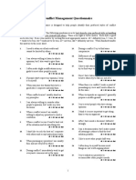 Conflict Management Questionnaire