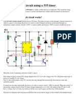 ON-OFF Switch Circuit Using A 555 Timer