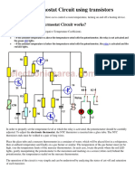 Electronic Thermostat Circuit Using Transistors