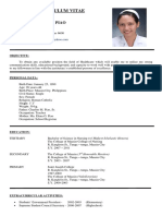 Curriculum Vitae: Niña Hamili Garde Piao