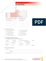 Grammar-EXTRA Inspired 1 Unit 1 Simple Present Be PDF