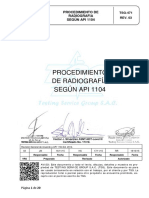 TSG 471 Procedimiento de Radiografia API 1104-Rev 03