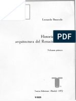 Benevolo 1972 Historia de La Arquitectura Del Renacimiento Cap I y III PDF