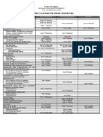 Academic Calendar For SY 2015-2016