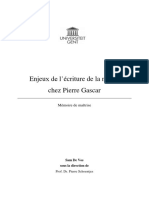 Gascar Et L'écriture de La Nature