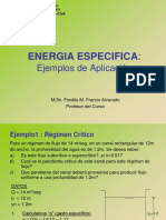 Energia Especifica Ejemplos