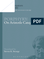 Porphyry Strange, Steven K Porphyry On Aristotle Categories