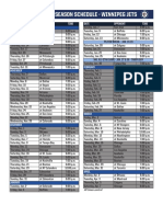 2017-18 Jets Regular Season Schedule