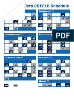 2017-18 Jets Regular Season Calendar