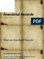 Anecdotal Records: Grace I. Mait