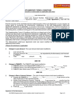 Supplementary Terms & Condition Letter