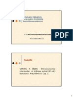 C1 La Restricción Presupuestaria - Microeconomía I