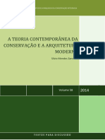 Teoria Contemporânea Da Restauração e A Arquitetura Moderna