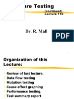 Software Testing: Dr. R. Mall