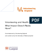 Volunteering and Health: What Impact Does It Really Have?