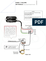 1 Humbucker - 1 Volume 3 Way Mini-Toggle: Series/Split/Parallel Switch