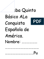 Prueba Quinto Básico ALa Conquista Española de América