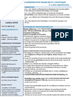 CV Coordinateur Financier Et Logistique PDF