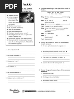 Grammar Unit 1: Where Do You Live?