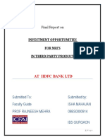 Investment Opportunities For Nri'S in Third Party Product: Final Report On