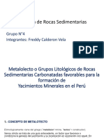 Metalolecto o Grupos Litológicos de Rocas Sedimentarias Carbonatadas