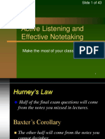 Active Listening and Notetaking