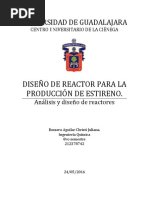 Diseño de Reactor para La Producción de Estireno