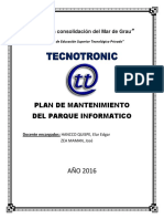 Plan de Mantenimiento de Equipos de Computo