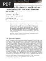 Changing Repertoires and Partisan Ambivalence in The New Brazilian Protests