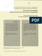 Conciencia Fonologica Desde El Punto de Vista Clinico Terapéutico PDF