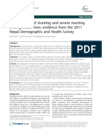 Determinants of Stunting and Severe Stunting Among Under-Fives: Evidence From The 2011 Nepal Demographic and Health Survey