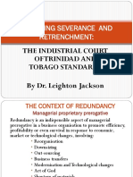 EMPLOYMENT LAW - Managing Severance and Retrenchment by Good Industrial Relations Practice by Dr. Leighton Jackson