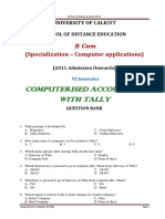 B Com - VI Sem - (Specialization - Computer Applications) - Computerised Accounting With Tally PDF