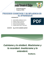 Procesos Cognitivos y Su Influencia en El Aprendizaje