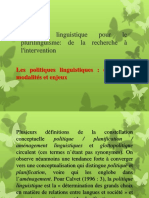 Politique Linguistique Pour Le Plurilinguisme