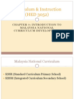 Curriculum & Instruction (HED 3052) : Chapter 7: Introduction To Malaysia National Curriculum Development