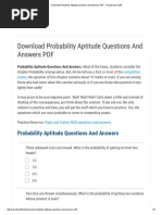 Probability Aptitude Questions and Answers