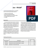 The FM-200 Discharge Station Is Supplied With The Following Standard Features