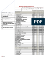 Perioperative Skills Checklist