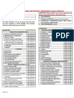 Labor and Delivery Nursing Knowledge & Skills Checklist