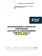 Especificaciones Técnicas de Construccion Galpon