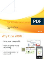 Tips and Tricks For Excel 2010 - Intro