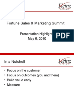 Fortune Sales & Marketing Summit: Presentation Highlights May 6, 2010