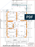 Plano Vivienda - Cimentacion Planta Escala 1 50 PDF